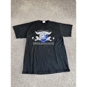 Vintage Tampa Bay Lightning Shirt Mens M Black NHL Hockey VF Imagewear